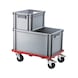 Trolley for Euro containers - TRLY-PLA-RED-F.ECONT-600X400MM - 2