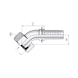 Metrisches Innengewinde 45°-Winkelstück 24°-Konus - 2