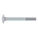 Round head screw with square neck DIN 603, steel, strength class 8.8, zinc-plated, blue passivated (A2K) - 1