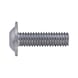 Screw with flattened half round head with collar and hexagon socket ISO 7380-2, steel, strength class 10.9, zinc-nickel-plated, silver (ZNSHL) - 1