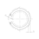 Pojistný kroužek, hřídel, tvar AL - 2