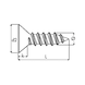 Levyruuvi A4 uppokanta DIN 7982C  PZ - 2