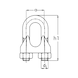 Cable clamp zinc-plated steel WIP B2C - 2