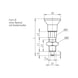 Locking bolt without locking groove - BLT-LOK-MHNDL-SST-BLK-B-M12X61,7 - 3