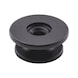 Round button For expanders and tarpaulin cables up to a rope thickness of 8 mm - KNOB-ROUND-PLA-BLACK-D30MM - 1