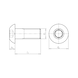 Screw with flattened half round head and hexagon socket ISO 7380-1 A4-070 stainless steel, plain - 2