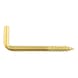 Steel brass-plated straight with wood screw thread - 1