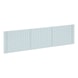 Base plate for square-perforated panel system - BSEPLT-RAL7035-LIGHT GREY-457X1486MM - 1