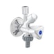 Combination corner valve, 1/2 inch, self-sealing With non-return valve - CRNVLVE-COMBI-SELFSEALING-1/2X3/4X3/8IN - 1