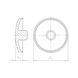 Abdeckkappe flach mit Bund für Metallrahmendübel - ABDEKA-FL-M.BND-(0910)-HELLBRAUN - 2