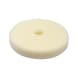 Hook-&-Loop Foam Pad Flexible Rotary Polisher - POLPAD-FLAT-COMP-WHTE-D155 - 1