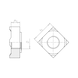 Vierkant-Schweißmutter DIN 928, Edelstahl A4, blank - 2