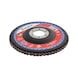 Segmented Grinding Disc for Steel Synthetic corundum - FLPDISC-NC-CLTH-SR-BR22,23-G40-D115 - 5
