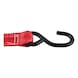 Lashing strap with clamping lock, two pieces With S-hook, double J-hook and safety latch - STRP-CAMBCKL-2PCS-LC350-W35MM-L6M - 3