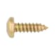 Pan head tapping screw, C shape with H recessed head DIN 7981, steel, zinc-plated yellow (A2C), round head H, shape C - SCR-PANHD-DIN7981-C-H2-(A3C)-4,2X13 - 1