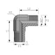 90° angle nipple, BSP-BSPT, external/external cone  - 2