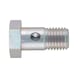 Banjo bolt DIN 7643, zinc-plated steel, thick-film passivated (VZD), long version - 1