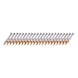 Annular ring shanked nail NN 34° plastic binding