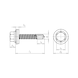 Self-drilling façade construction screw with hexagon head and sealing washer piasta<SUP>®</SUP> - SCR-DBIT-HEX-FLG-WSH14-WS8-(RUS)-5,5X50 - 2