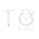 Round wire snap ring and snap ring groove for drill holes - 2