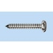 Vite autofilettante a testa cilindrica, forma F con intaglio DIN 7971, acciaio zincato, passivato bianco (A2K), forma F - V.T.CIL DIN7971-F-ZNB-3,5X13 - 1