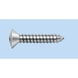 Linsensenk-Blechschraube Form F mit Kreuzschlitz H DIN 7983, Stahl verzinkt, blau passiviert (A2K), Form F, Kreuzschlitz H - SHR-LISEKPF-DIN7983-F-H2-(A2K)-4,2X13 - 1
