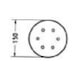 Dry sandpaper disc for wood, SPS quality - DSPAP-HOKLP-SPS-6HO-P150-D150MM - 2
