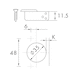 Furniture hinge clips with damping 95° - 3