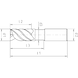 HPC Speedcut 4.0 Universal end mill, long, optional, four blades, uneven angle of twist gradient, HA shank DIN 6527L - 2