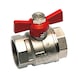 Ball valve brass F/F with wing handle - BALVLVE-WNGHNDL-IT/IT-BRS-(NI)-G1 - 1