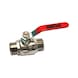 Ball valve brass M/M with hand lever - BALVLVE-HNDLEVR-ET/ET-BRS-(NI)-G3/8 - 1