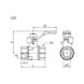 Ball valve - BALVLVE-HNDLEVR-IT/IT-BRS-(NI)-G1 1/4 - 2