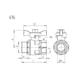 Ball valve brass F/M with wing handle - BALVLVE-WNGLEVR-IT/ET-BRS-(NI)-G3/8 - 2