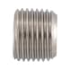 Hexagon socket screw-in nut, tapered thread, imperial DIN 906, A4 stainless steel, plain - 1