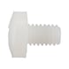 Flat-head screw with H cross recess ISO 7045, polyamide 6.6, natural - 1