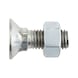 Countersunk head screw with square neck DIN 608, steel 8.8, zinc-plated, blue passivated (A2K) - 1