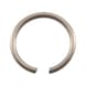 Round wire snap ring and snap ring groove DIN 9925, A2 stainless steel, for shafts - 1