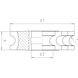 HSS form-relieved semi-circular profile cutter DIN 855 - 2