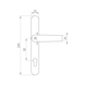 Door handles Flat on exterior plate - DH-ALU-OUTS-H-FL-CK-92-8-210-F9/(A2-OPTI - 2