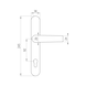 Door handles Flat on exterior plate - DH-ALU-OUTS-H-FL-CK-92-8-210-RAL9016 - 3