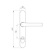 AL 920 door handle on outer plate With cylinder cover - 2