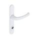 AL 900 door handle on outer plate With cylinder cover - DH-ALU-AL900-OUTS-H-CC-92-8-210-RAL9016 - 1
