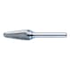 Carbide milling bit L, rounded, tapered. Crossed teeth - 1