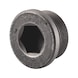 Hexagon socket screw-in nut with collar DIN 908, steel, zinc-phosphated (ZNPHR) - 1