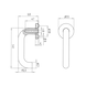 U-shaped handle hole For house doors - SDF-A2-DH-U-L/R-MATT - 2