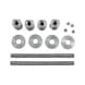 Mounting kit for stainless steel pull handle, type A/wood/aluminium/plastic