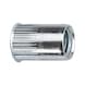 Rivet nut, steel, galvanised, small, open, indented, - 1