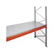 Steel panel for pallet shelf