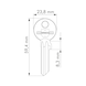 Blank key for 5-pin NP bearing cylinder - 2
