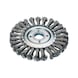 Wheel brush Braided steel with hole - RDBRSH-AG-KNOTTED-ST-D115X14X22,23MM - 1